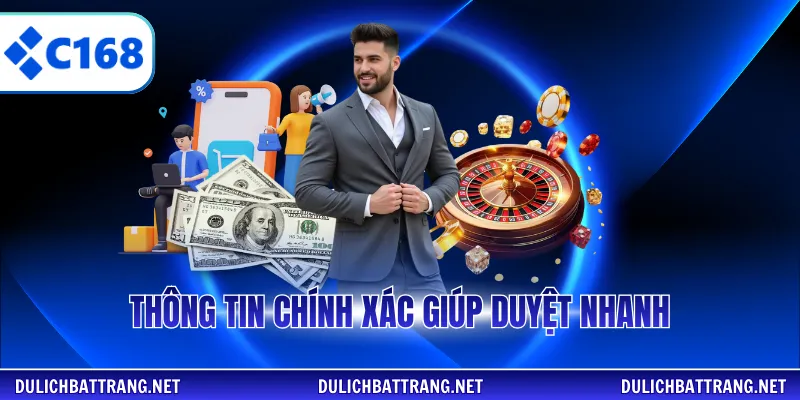 Thông tin chính xác giúp duyệt nhanh
